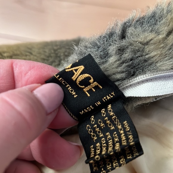 VERSACE HOME COLLECTION Decorative Pillow Fake Fur with a rip Size 24”x14” - Picture 4 of 12